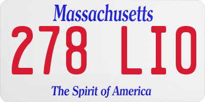 MA license plate 278LI0