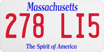 MA license plate 278LI5