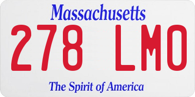 MA license plate 278LM0
