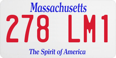 MA license plate 278LM1