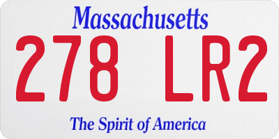 MA license plate 278LR2