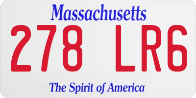 MA license plate 278LR6