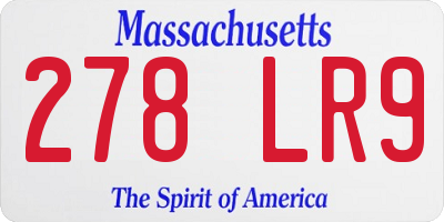 MA license plate 278LR9