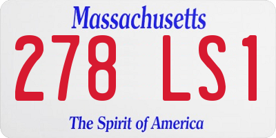 MA license plate 278LS1