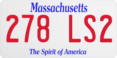 MA license plate 278LS2