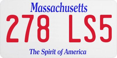 MA license plate 278LS5