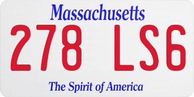 MA license plate 278LS6