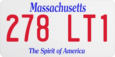 MA license plate 278LT1