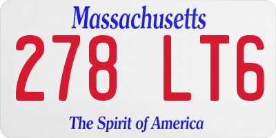 MA license plate 278LT6