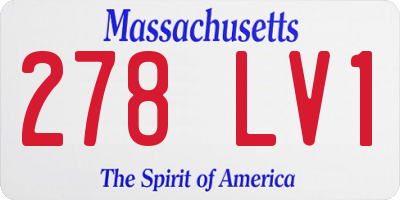 MA license plate 278LV1