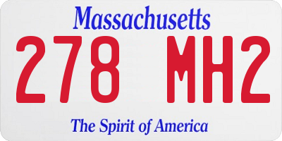 MA license plate 278MH2