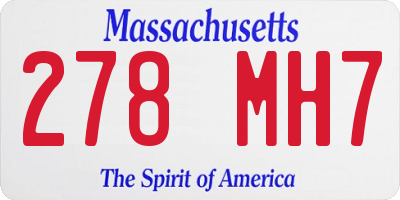 MA license plate 278MH7