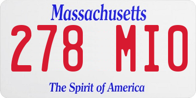 MA license plate 278MI0
