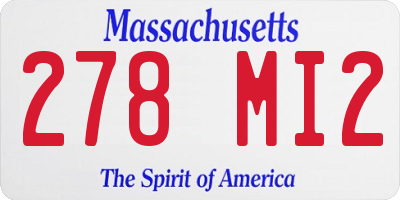 MA license plate 278MI2