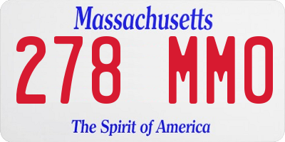 MA license plate 278MM0