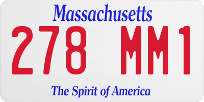 MA license plate 278MM1