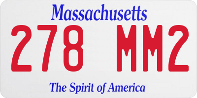 MA license plate 278MM2