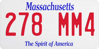 MA license plate 278MM4