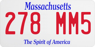 MA license plate 278MM5