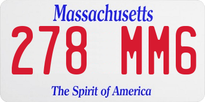MA license plate 278MM6