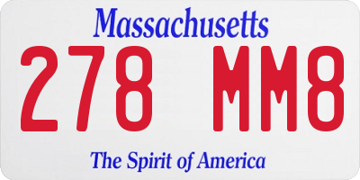 MA license plate 278MM8