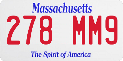 MA license plate 278MM9