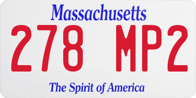 MA license plate 278MP2
