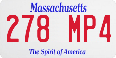 MA license plate 278MP4