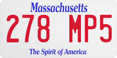 MA license plate 278MP5