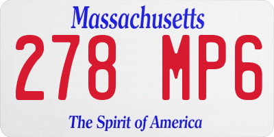 MA license plate 278MP6