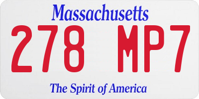 MA license plate 278MP7