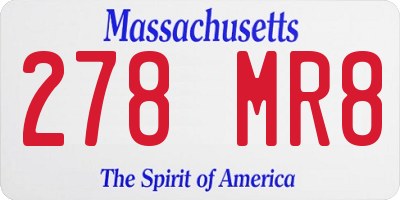 MA license plate 278MR8