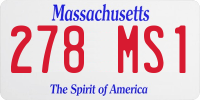 MA license plate 278MS1