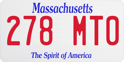 MA license plate 278MT0
