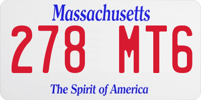 MA license plate 278MT6