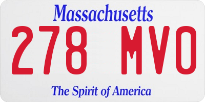 MA license plate 278MV0