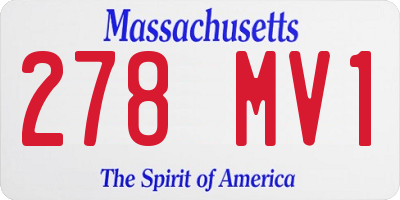 MA license plate 278MV1