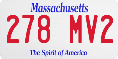 MA license plate 278MV2