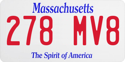 MA license plate 278MV8