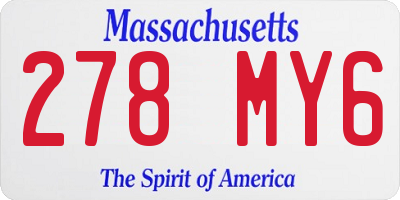 MA license plate 278MY6