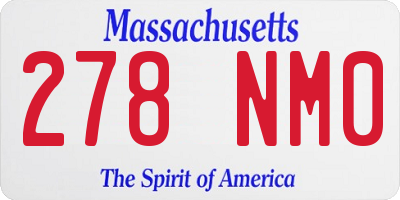MA license plate 278NM0
