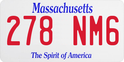 MA license plate 278NM6
