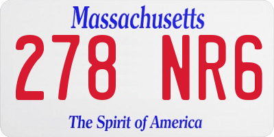 MA license plate 278NR6