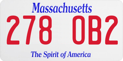 MA license plate 278OB2