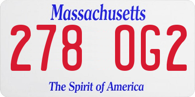 MA license plate 278OG2