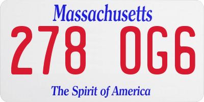 MA license plate 278OG6