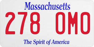 MA license plate 278OM0