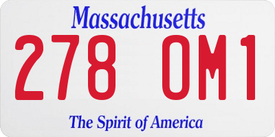 MA license plate 278OM1