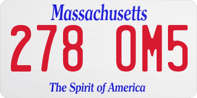 MA license plate 278OM5