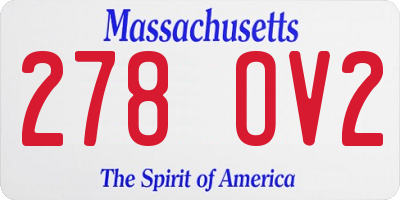 MA license plate 278OV2